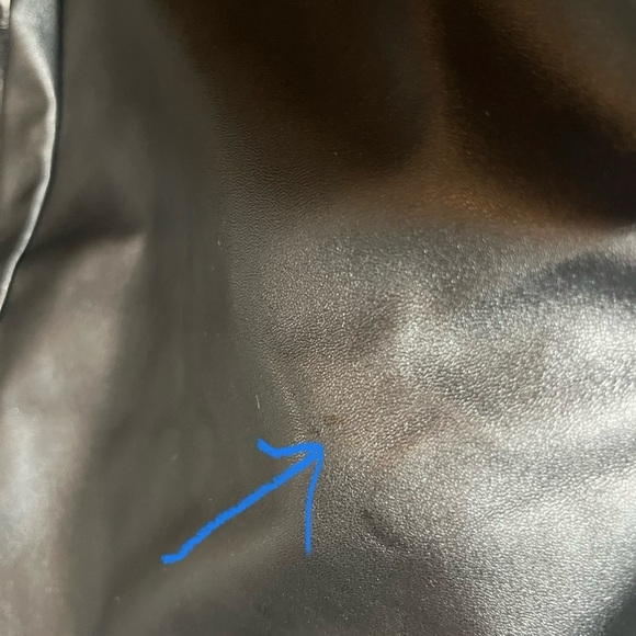 A New Day Women's Vegan Baddie Leather Jogger Pants Medium Black Elastic Waist - Picture 8 of 9